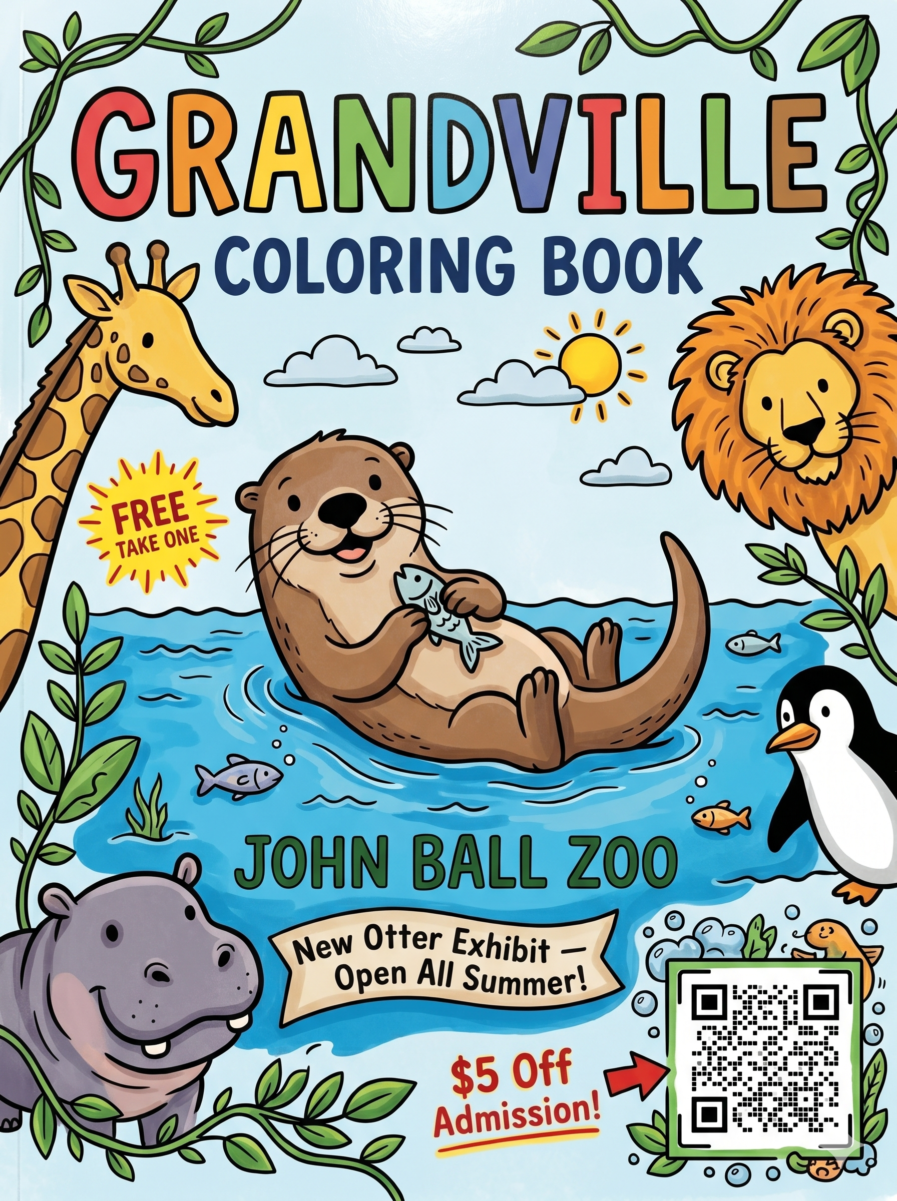 Grandville Hometown Coloring Book cover